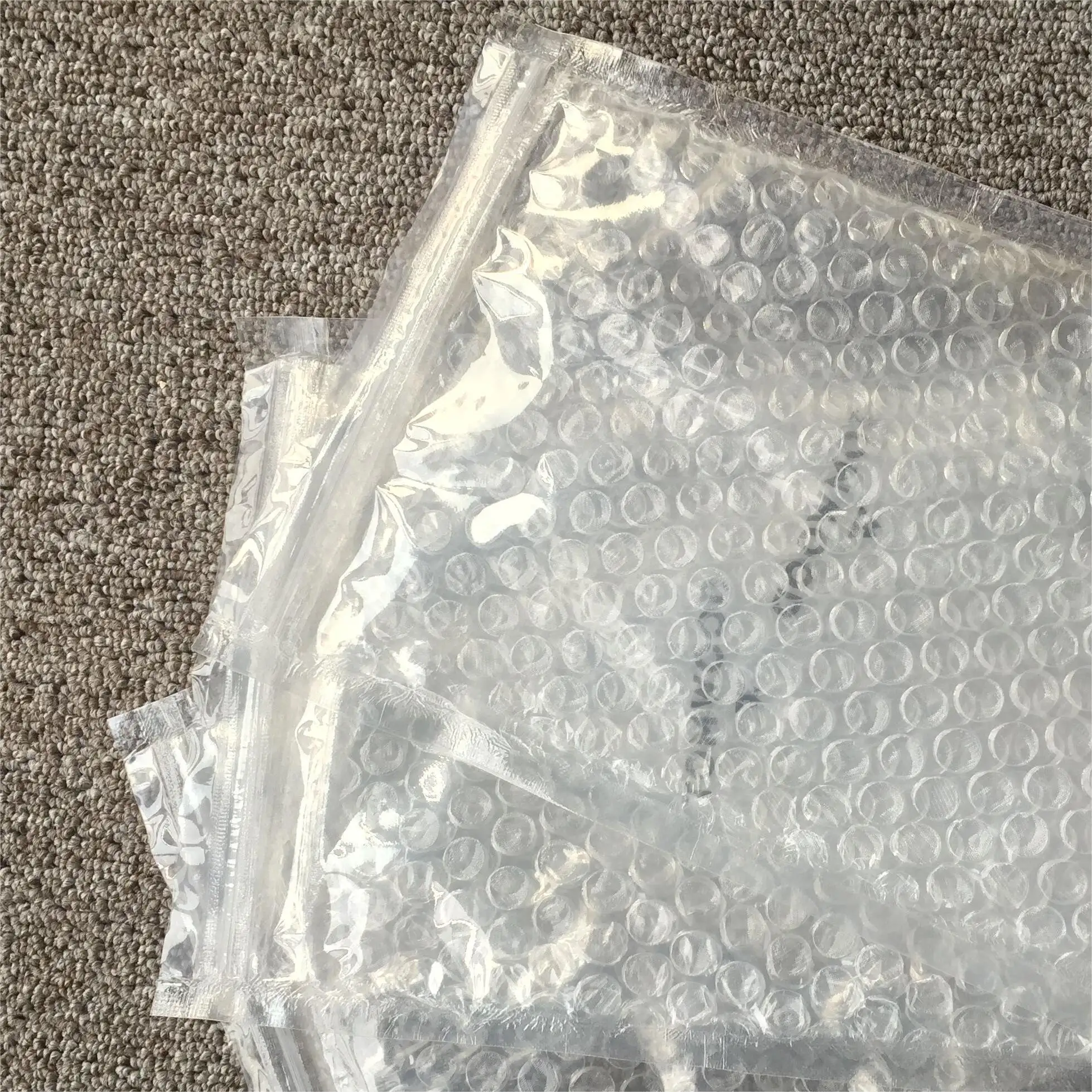 Custom Clear Mail Embalagem Malote Sacos Transparente Self Seal Bubble Coxim Wrap bag