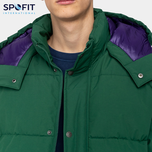 Custom Unisex Cotton Puff Jacket Stand Collar Winter Bubble <b>Padded</b> <b>Coat</b> Front <b>Waterproof</b> Windproof Hooded Outdoor Designer - Product Image 5