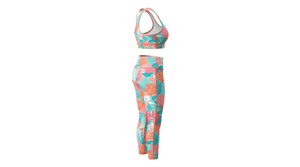 Ensembles de yoga 2 pièces pour femmes, personnalisables, respirants, à devant uni, taille élastique, grandes tailles, avec logo personnalisé, vente chaude en gros - Product Image 4