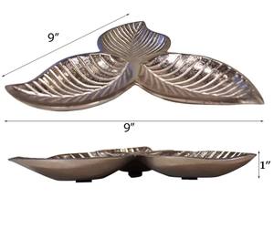 Bandeja de Aluminio para Servir, 1.0 H x 9.0 W x 9.0 D en Rosa/Amarillo, Aluminio en Marrón |   8.26" de ancho x 8.26" de largo x 0.98" de alto - Product Image 3