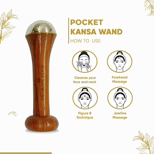 Meilleure qualité Original usine indien Kansa baguette massage des yeux de poche pour le rajeunissement du visage réduit l'enflure améliore le sang - Product Image 2