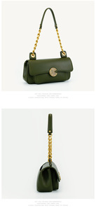 Style français INS solide Design Simple PU fermeture à glissière chaîne sac à bandoulière Vintage sous les bras sac à main de luxe Designer femmes - Product Image 5