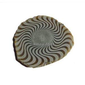 Tranche d'agate personnalisée, tendance, écologique, gravée avec des symboles floraux et de vie Feng Shui - Product Image 5