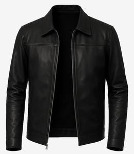 Chaqueta de cuero de invierno para hombre de tendencia superior, patrón sólido de calidad superior, diseño alto, nuevo estilo de moda, suministro informal al por mayor - Product Image 1