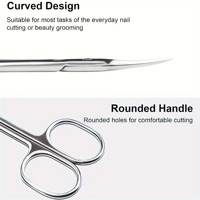 Pince à cuticules en acier inoxydable à lame incurvée, pinces de beauté, pinces longues, antidérapantes, durables, outils pour l'art des ongles, modèle de marque personnalisé