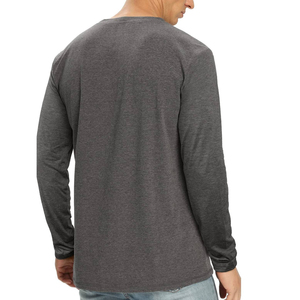 Camiseta blanca térmica de algodón de punto de manga larga con cuello redondo para hombre al por mayor, camisetas de manga larga, camisetas personalizadas, camisetas de moda - Product Image 6