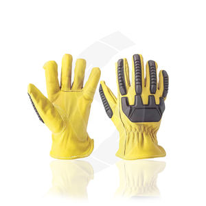 ถุงมือป้องกันการกระแทกหนังวัวหนังแกะทนทานออกแบบได้ตามต้องการ - Product Image 1