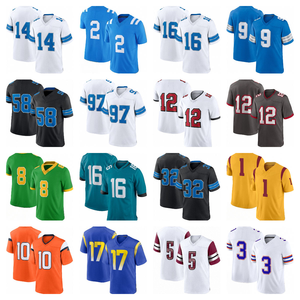 Camiseta de Entrenamiento de Fútbol Americano Personalizada, Malla Roja, Cuello en V, Manga Corta, Transpirable, Antibacteriana y Ligera - Product Image 2