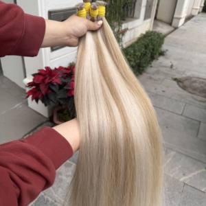 เปียโนสีบลอนด์เฉดสีสลาวิกผมรัสเซียสีตรงธรรมชาติต่อผมมนุษย์ - Product Image 4