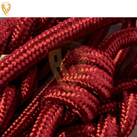 Cordon en macramé enduit avec logo personnalisé, haute qualité, 220g, 100% nylon élastique, prix de gros, cordons d'épaule, uniformes, sacs, fil doré