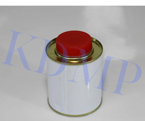 Boîte de conserve ronde de 0.2 litres pour produits chimiques ménagers, lubrifiant à solvant et peinture, bouchon à vis étanche avec impression personnalisée - Product Image 2