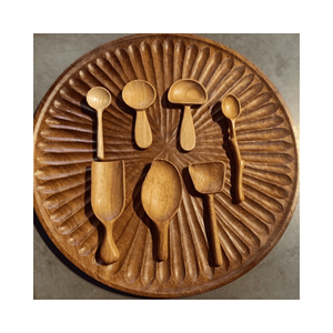 Ensemble de cuillères en bois artisanal, matériau : bois assorti ; usage : souvenir et cadeau de détail ; origine : Vietnam, artisan - Product Image 1