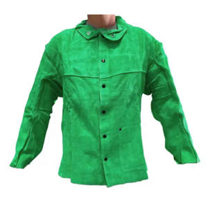 Veste industrielle de sécurité réfléchissante la mieux classée en cuir de vachette fendu vêtements de soudage résistant à l'abrasion thermique et aux radiations - Product Image 4