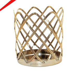 Tarro de vela redondo con tapa de cera Olla de cera de latón - Product Image 4