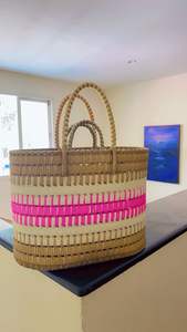 Sac à provisions en nylon réutilisable écologique avec fermeture à glissière RPET Sacs de plage en plastique recyclé tissé à la main fabriqués en Inde - Product Image 3