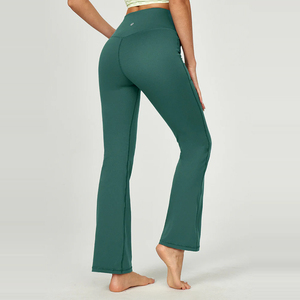 Service OEM/ODM – Pantalon évasé oversize confortable et léger pour femme avec logo personnalisé et leggings de yoga amples à cordon de serrage - Product Image 2