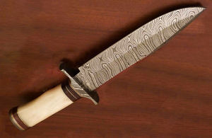 Hot Selling Damascus Steel Fixed Blade <b>Knife</b> with Wood <b>Handle</b> Handmade Outdoor Bowie Camping <b>Knives</b> OEM Customized Support. - Product Image 3