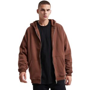 Sweat-shirt unisexe à capuche double couche en molleton French Terry uni, personnalisable, avec fermeture éclair, pour homme - Product Image 4