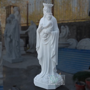 Estatua <span class=keywords><strong>de</strong></span> <span class=keywords><strong>la</strong></span> Virgen María con el Niño Jesús, Figura <span class=keywords><strong>de</strong></span> María y el Niño Jesús para Lápida - Product Image 4