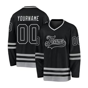 Maillot de hockey sur glace Polyester de haute qualité Conception libre Impression sublimée Broderie Logo Uniforme de hockey personnalisé - Product Image 6