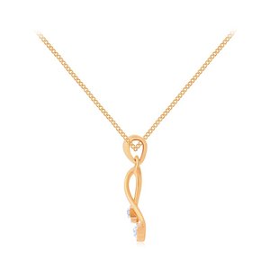 Colgante de Diamante Redondo con Tema de Amor Incondicional, Elegante Collar con Dije - Product Image 2