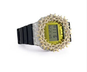 Reloj ZigZag Throns con Caja de Acero Inoxidable, Esfera Redonda y Bisel con Diamantes Moissanite VVS, Resistente al Agua hasta 10 Bares - Product Image 2