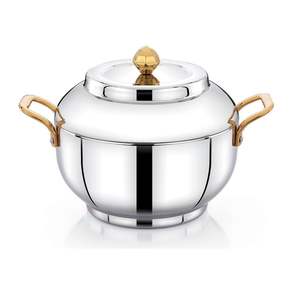 Premium Mirror Polish Stainless Steel <b>Hot</b> Pot Aluminum Handles Insulated Non-Stick <b>Food</b> Warmer Casserole Luxury Table Serving - Product Image 4