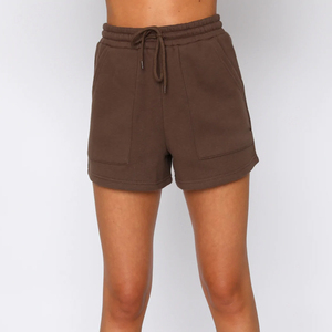 Short de sport double couche pour femme pour l'entraînement d'été athlétique course Fitness Yoga Plain Sports Design - Product Image 1
