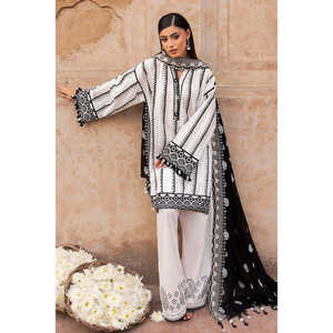 Traje de 3 piezas para mujer con estampado de laca, dupatta bordada con estampado de laca y pantalón estampado DN-62025 - Product Image 3