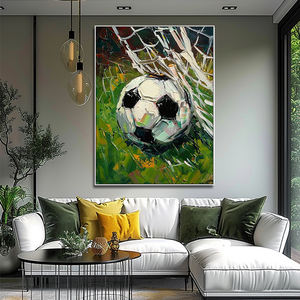 Regali per Tifosi di Calcio, Dipinto Impressionista su Tela Dipinto a Mano, Arte Murale Moderna di Calcio per Appassionati - Product Image 1