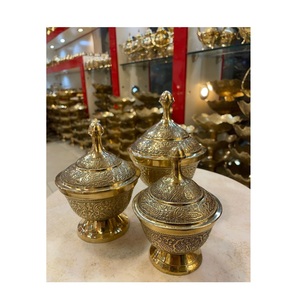 ชามใส่ขนมแบบอาหรับเคลือบทอง คุณภาพสูง ทำจากโลหะ ราคาไม่แพง พร้อมบรรจุภัณฑ์แบบกำหนดเอง - Product Image 6