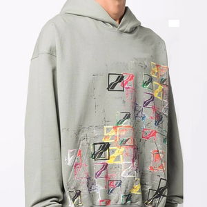 เสื้อมีฮู้ดลำลองสำหรับผู้ชาย, เสื้อผ้าแนวสตรีทสีพื้นน้ำหนักเบาดีไซน์ใหม่ล่าสุด - Product Image 4