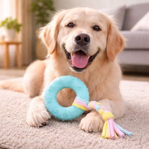 Juguete Masticable para Perros Grandes <span class=keywords><strong>en</strong></span> Forma <span class=keywords><strong>de</strong></span> Donut, <span class=keywords><strong>de</strong></span> TPR, Resistente a Mordidas, para Limpieza Dental y Juego Interactivo - Product Image 3