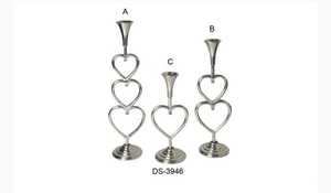 ที่ใส่เทียนรูปหัวใจแบบ3ช่องสำหรับใส่เทียนสำหรับห้องนั่งเล่นของขวัญดิวาลีของตกแต่งบ้านดูเป็นธรรมชาติ - Product Image 2