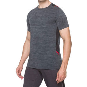 Camiseta personalizable con cuello redondo para hombre, tela de franela de poliéster 100%, patrón sólido, impresión personalizada, diseño de camiseta en blanco - Product Image 2