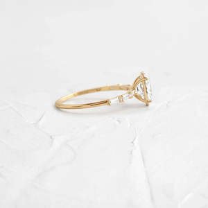 Colorless Oval Cut <b>Engagement</b> <b>Ring</b> <b>Unique</b> Moissanite Jewelry for Brides-to-Be - Product Image 1