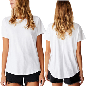 T-shirt personnalisé élégant en coton 180 g/m², 100 % coton, logo imprimé sur mesure, t-shirt uni pour femme, vente en gros - Product Image 5
