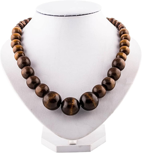 Collar de cuentas de madera Mala collar hombres mujeres accesorios joyería regalo diseño de cuentas Mala collar - Product Image 1