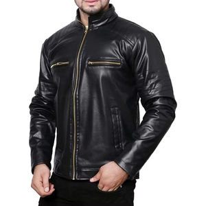 Vente en gros de vestes en cuir de vache résistant à l'eau pour hommes Couleurs personnalisées disponibles 100% Veste en cuir véritable Vêtements d'extérieur - Product Image 4
