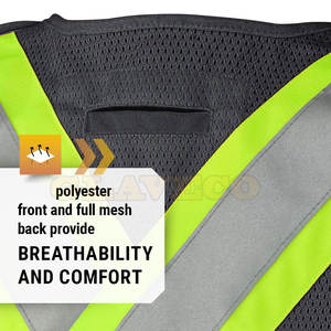 เสื้อกั๊กนิรภัยระบายอากาศโพลีเอสเตอร์มาใหม่เสื้อกั๊กนิรภัยแห้งเร็ว - Product Image 6