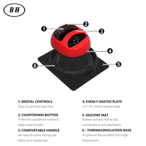 เครื่องรีดร้อนขนาดเล็ก Bheng 30x25 ซม. แบบอัตโนมัติ สำหรับพิมพ์ลายเสื้อยืด แก้วน้ำ ด้วยเทคนิคซับลิเมชั่น 110/220V รุ่นใหม่ - Product Image 3