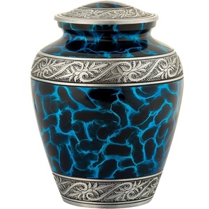 Beautiful Memorial Solid Metal Decorative Cremation <b>Urn</b> For Adult Male Female <b>Large</b> Brass Cremation <b>Urns</b> for Human Ashes - Product Image 5