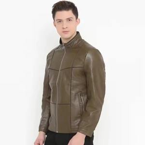 Veste d'hiver en cuir véritable teint en marron de haute qualité, mode chaude et chauffante, veste de gros - Product Image 5