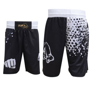 Venta al por mayor de fábrica de alta calidad, pantalones cortos elásticos lisos de lucha Mma Kick Boxing Muay Thai, ropa de artes marciales, pantalones cortos de secado rápido Muay Thai - Product Image 6
