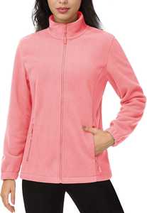 Veste zippée en polaire à manches longues pour femme avec poches, élégante, chaude, respirante, séchage rapide, grande taille, hiver - Product Image 2