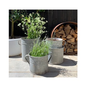 Galvanized Wall Hanging Flower <b>Pot</b> & Planter <b>Large</b> Wall Pocket Planter Home Indoor Decorative Planter Tub FOB Reference Price:Ge - Product Image 6