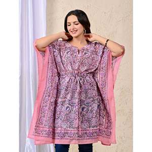 เดรสแขนกุดผ้าฝ้ายพิมพ์ลายระบายระบายความยาวถึงพื้นสำหรับวันวาเลนไทน์ - Product Image 1