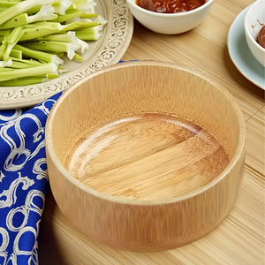 Premium Bambou Dîner Bol Vaisselle Naturelle Attrayant Repas Présentation Décor Écologique En Gros Produits Vietnamiens - Product Image 4