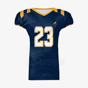 Camiseta de Fútbol Americano Sublimada Personalizada, Cuello en V, Manga Corta, Malla Transpirable, Ajustada, Estilo de Equipo Número 23 - Product Image 1