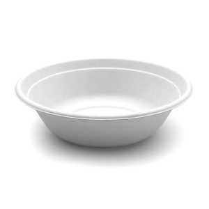 ProTakeOut - Paquete de 500 Tazones Biodegradables de Bagazo de 32 oz (125/4) |   Minimalista Moldeado a Máquina |   Compostable y desechable sin PFAS - Product Image 1